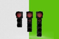 Светофор с дополнительной секцией прямо